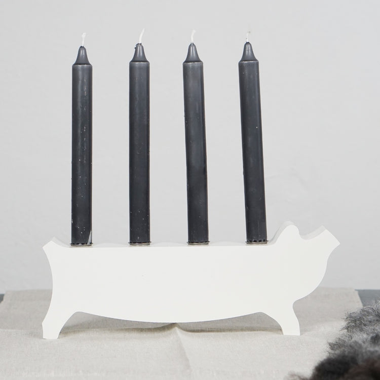 Adventsleuchter_Holz_weiss_Schweinchen_Formverket_Mys-Shop
