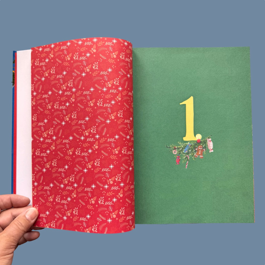 Detail einer Geschichtenseite des Adventskalenderbuches von Astrid Lindgren
