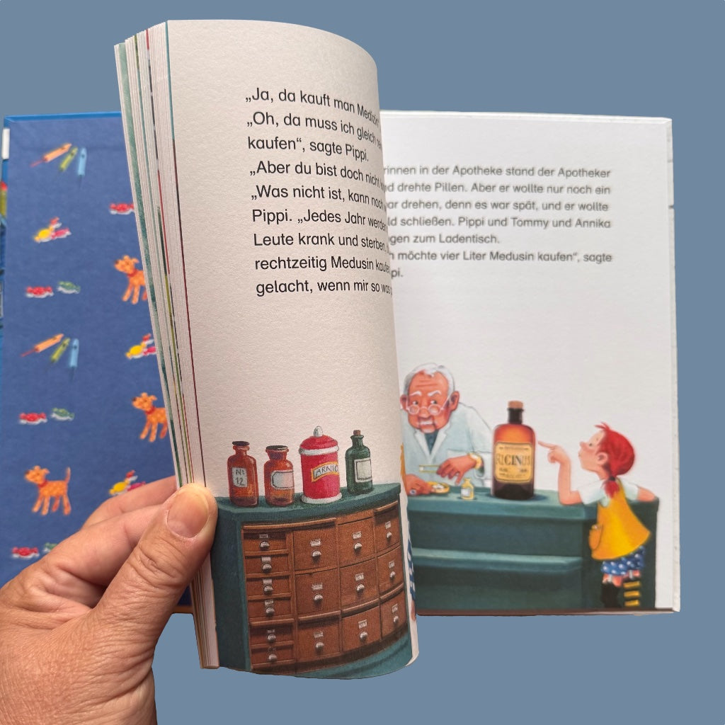 Detail des Bilder- und Lesebuches Pippi geht einkaufen