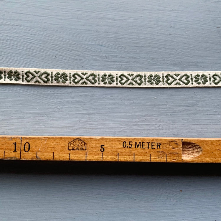 Band_Herzen_gruen_weiss_Baumwolle_Spegels_Mys-Shop