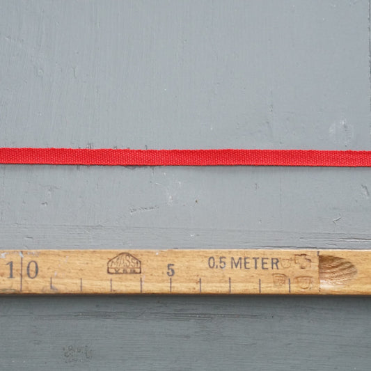 Webband "Uni" Baumwolle schmal rot