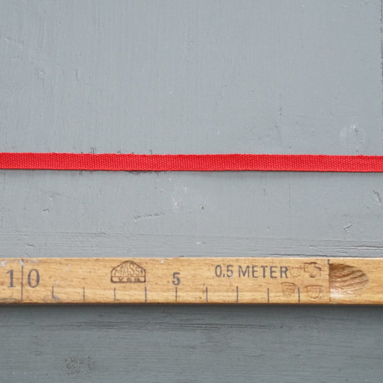 Webband "Uni" Baumwolle schmal rot