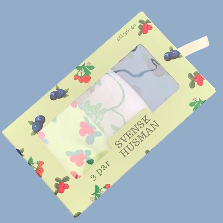 Socken 3er Set "Schwedische Beeren" Größe 36-40