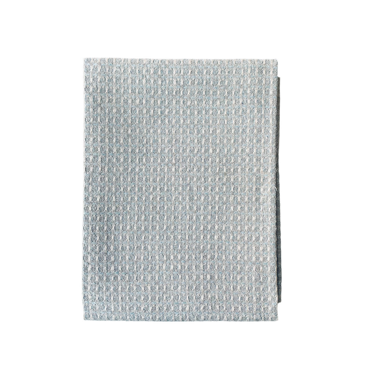 Handtuch Bubbel aus Leinen in hellblau, zusammengefaltet