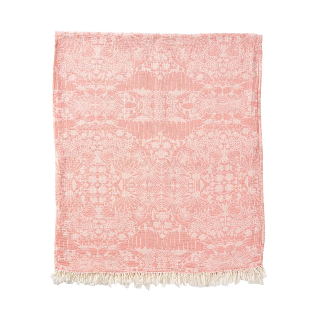 Baumwolldecke Clover rosa