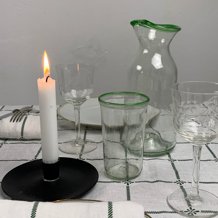 Karaffe Glas mit farbigem Rand