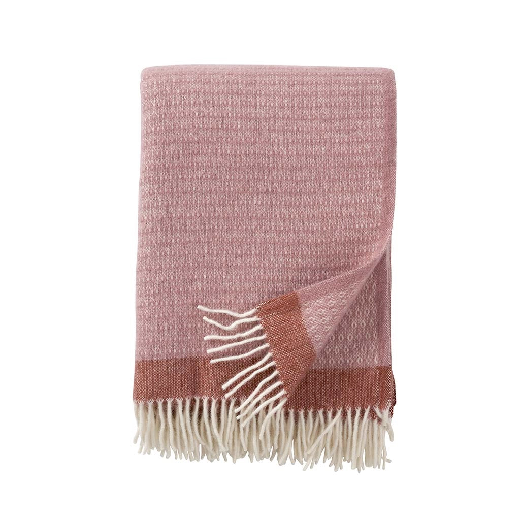 Klippan Wolldecke Harald dusty pink