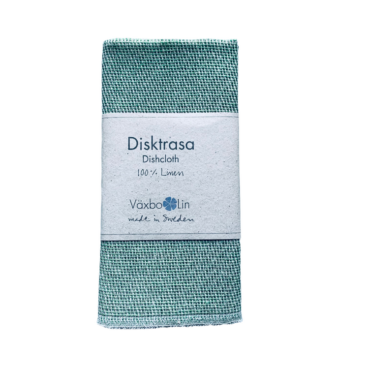 Spültuch Disktrasa in türkis gefaltet und mit Banderole