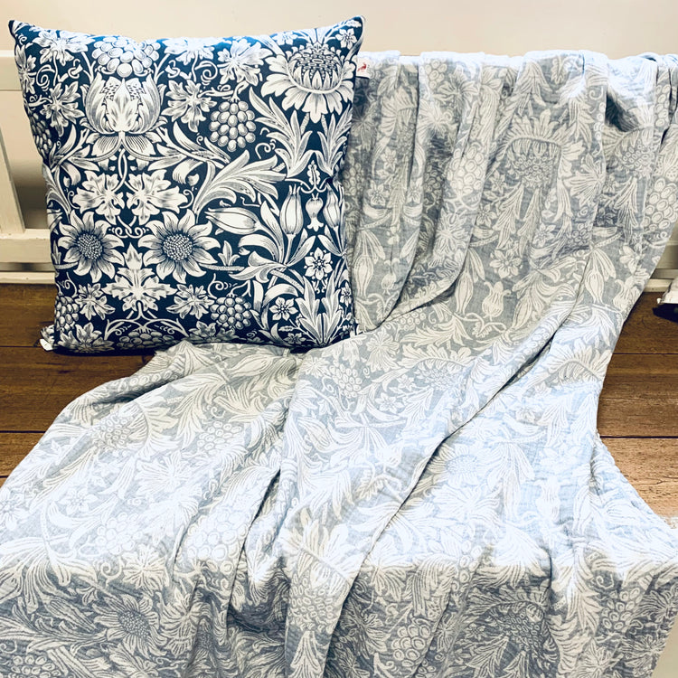 Kissen Sunflower blau mit Decke Sunflower blau