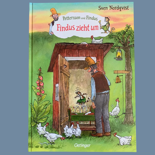 Titel des Buches Findus zieht um von Sven Nordqvist