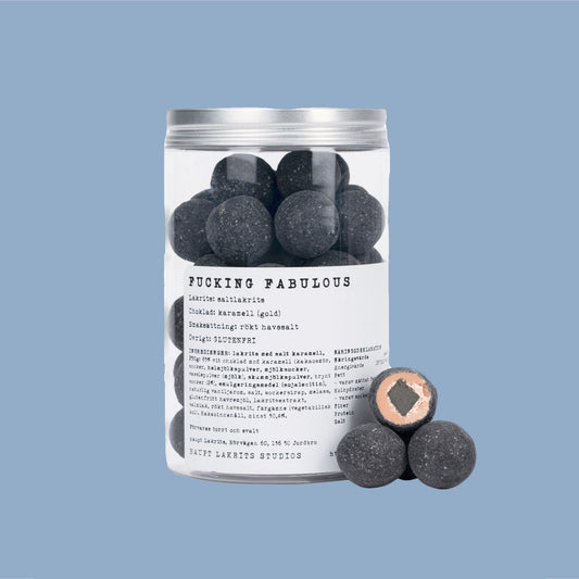 runde Dose mit Hauptlakritze Fucking Fabulous