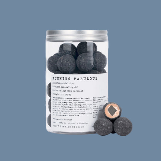 runde Dose mit Hauptlakritze Fucking Fabulous