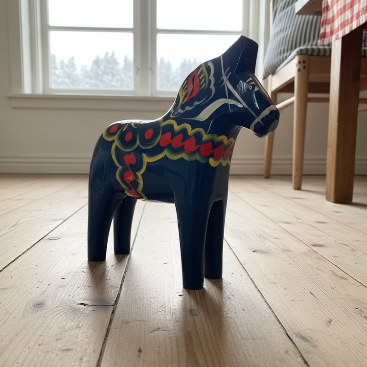 Dalapferd Original blau 13 cm