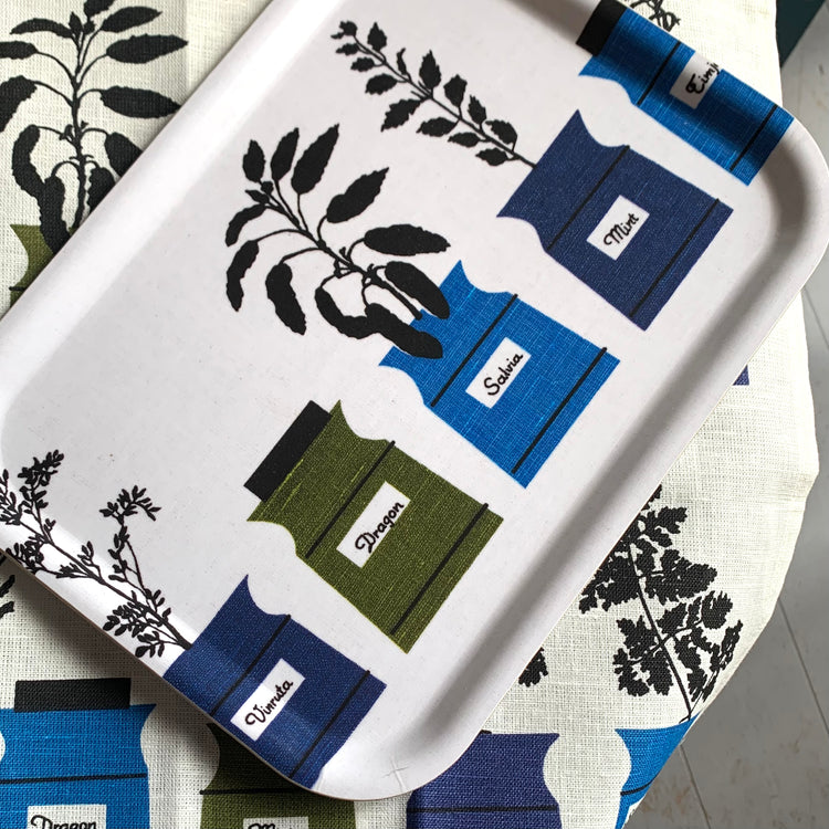 Set aus Tablett und Geschirrtuch Persons kryddskåp