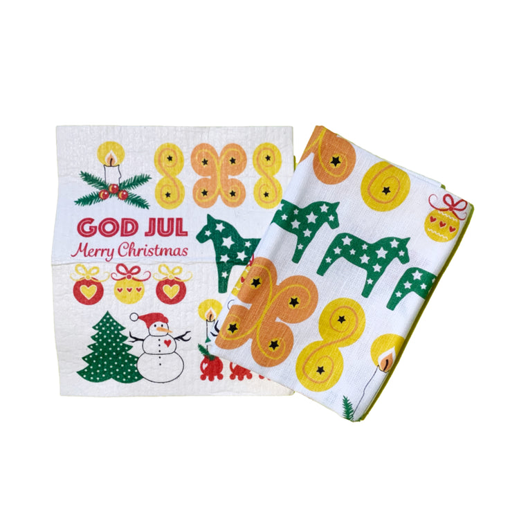 Set Schwammtuch Handtuch God Jul