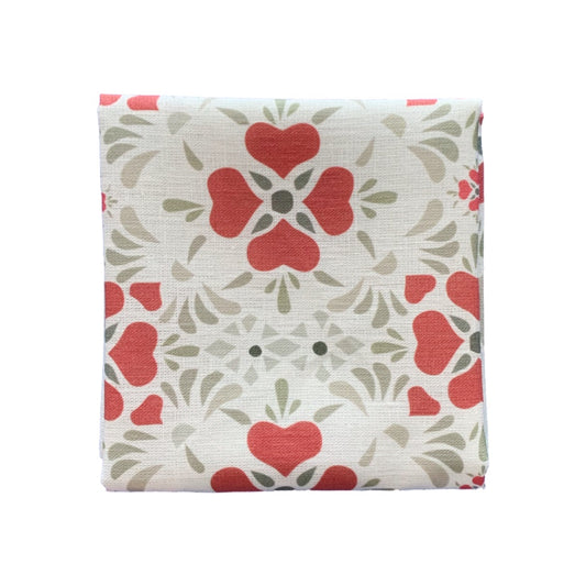 Geschirrtuch aus Leinen mit Muster Hjärtblomma von Långlyckan