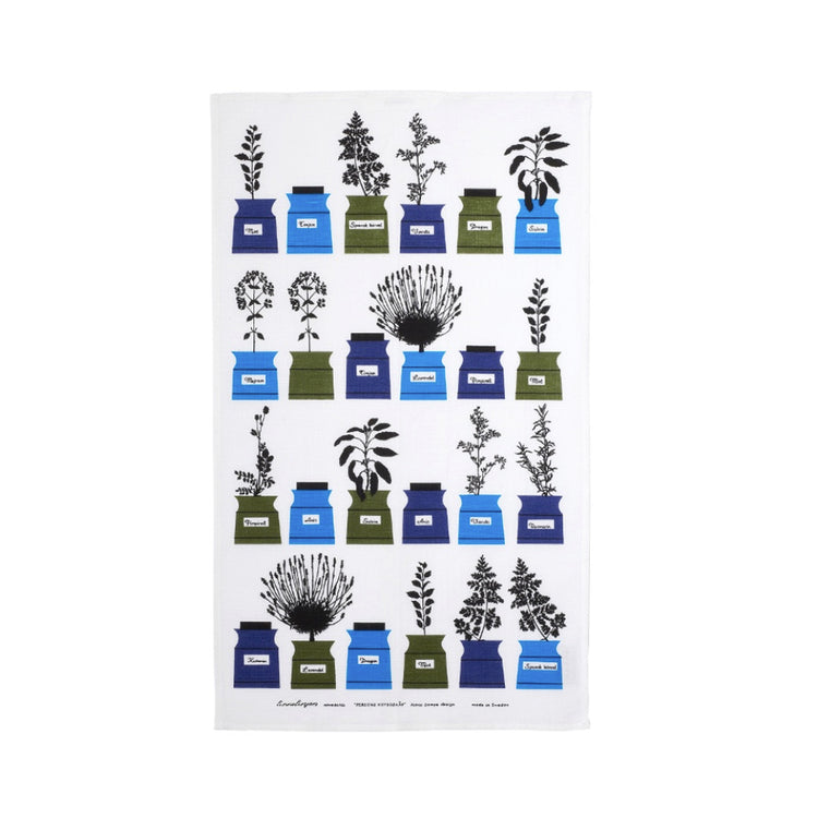 Geschirrtuch mit Muster Persons Kryddskap von Almedahls erhältlich im Mys Shop