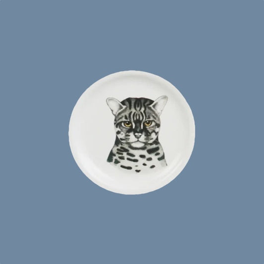 Glasuntersetzer Albert Bengalkatze von Charlotte Nicolin