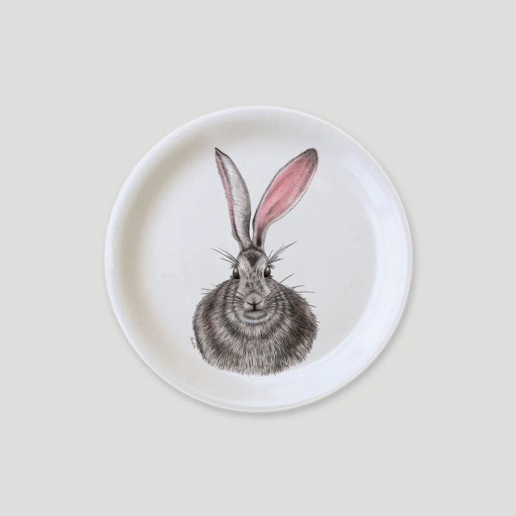 Glasuntersetzer mit Motiv Hase Henrietta von Charlotte Nicolin