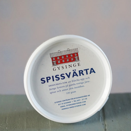 Deckel der Dose Ofenschwärze  von Gysinge centrum för byggnadsvård erhältlich bei MYS