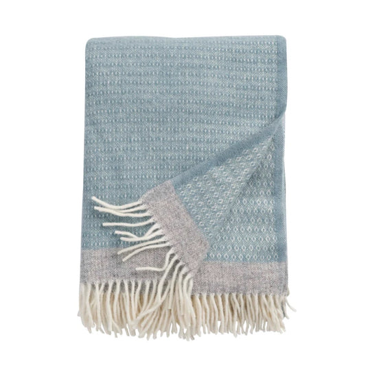 Klippan Wolldecke „Harald” hellblau
