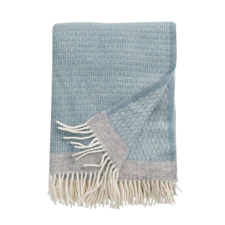 Klippan Wolldecke „Harald” hellblau