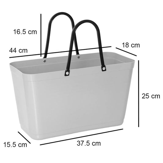 Hinza Einkaufstasche in grau mit Maßen