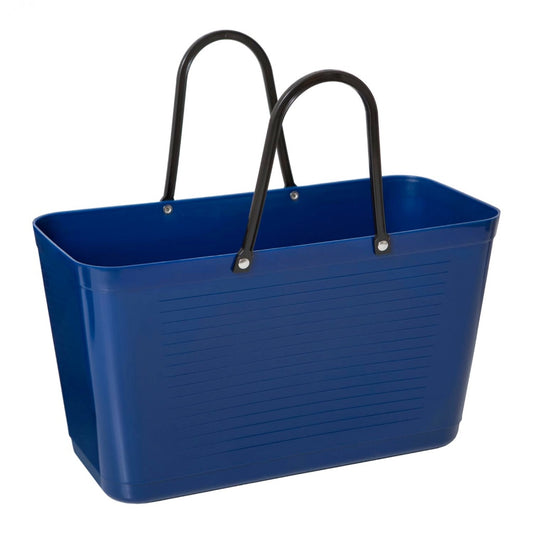 Hinza Einkaufstasche groß in dunkelblau mit zwei schwarzen Henkeln