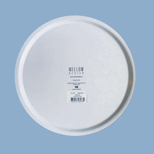 Rückseite des Hlztabletts rund von Mellowdesign