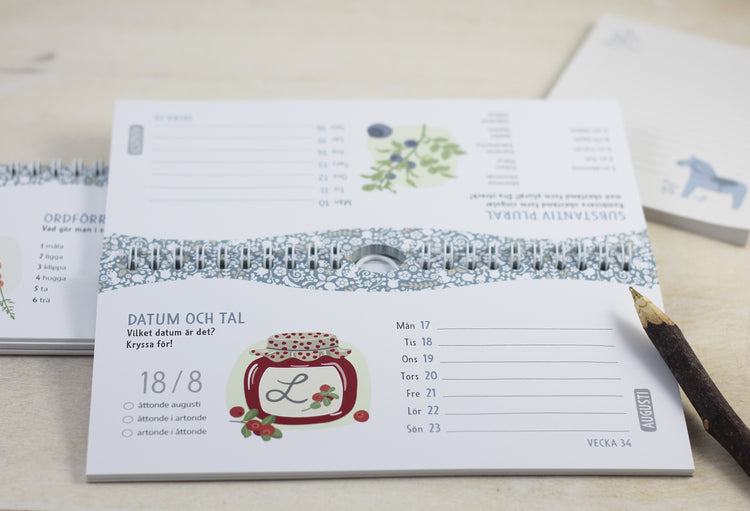 Wochenkalender „Lätt som en plätt“ mit Schwedischübungen