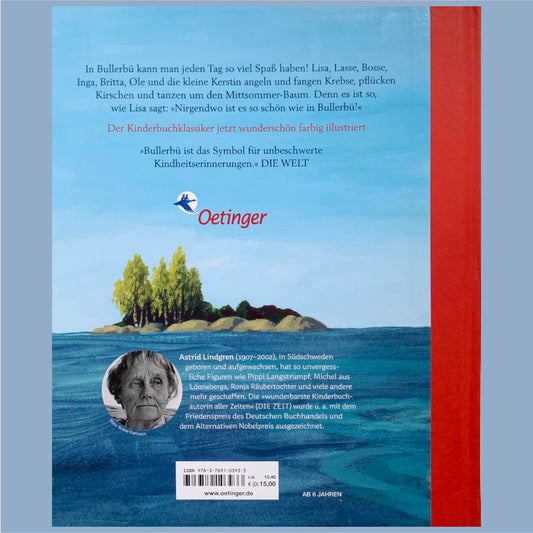 Rückseite des Buches Immer lustig in Bullerbü von Astrid Lindgren