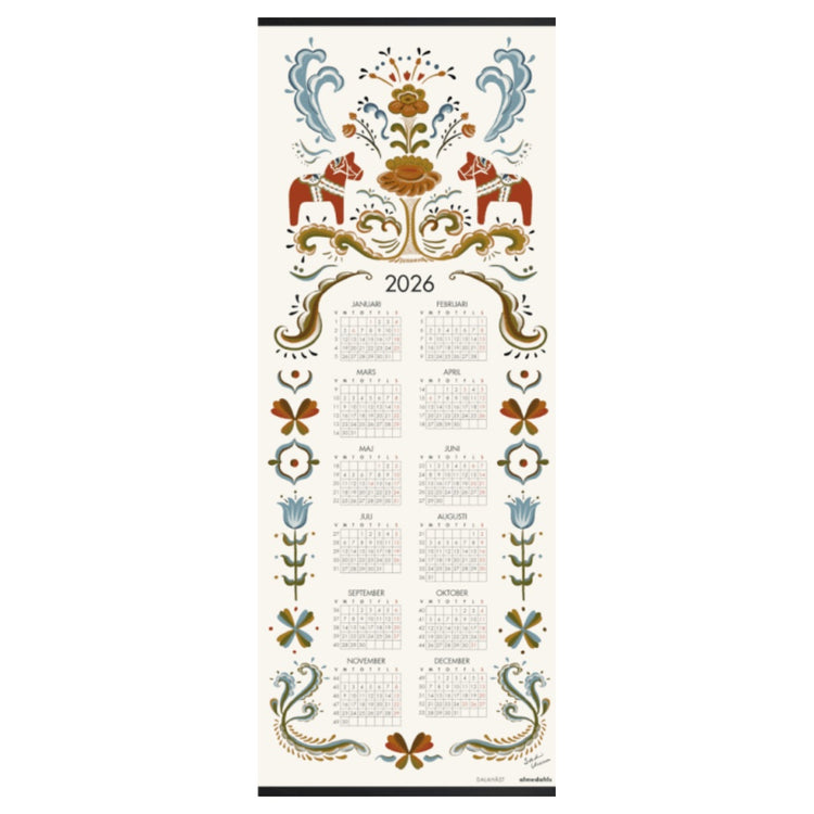 Kalender Dalahäst 2026 von Almedahls