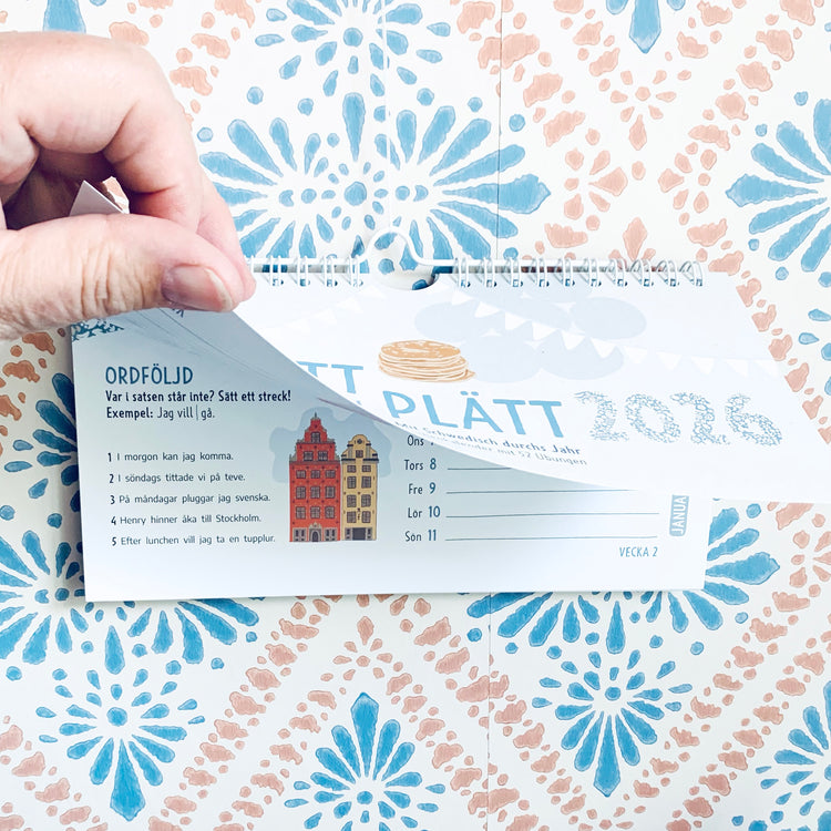 Wochenkalender „Lätt som en plätt“ mit Schwedischübungen