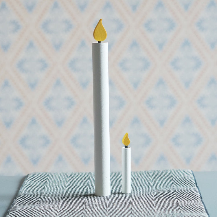 Tafelkerze/Staberze und Weihnachtsbaumkerze aus Holz