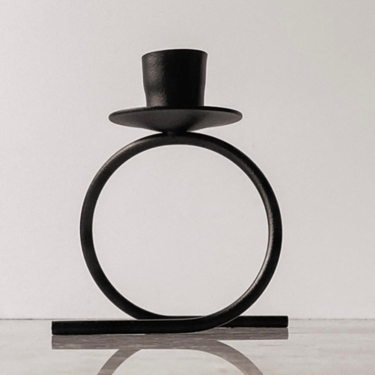 Kerzenhalter für Kranz schwarz