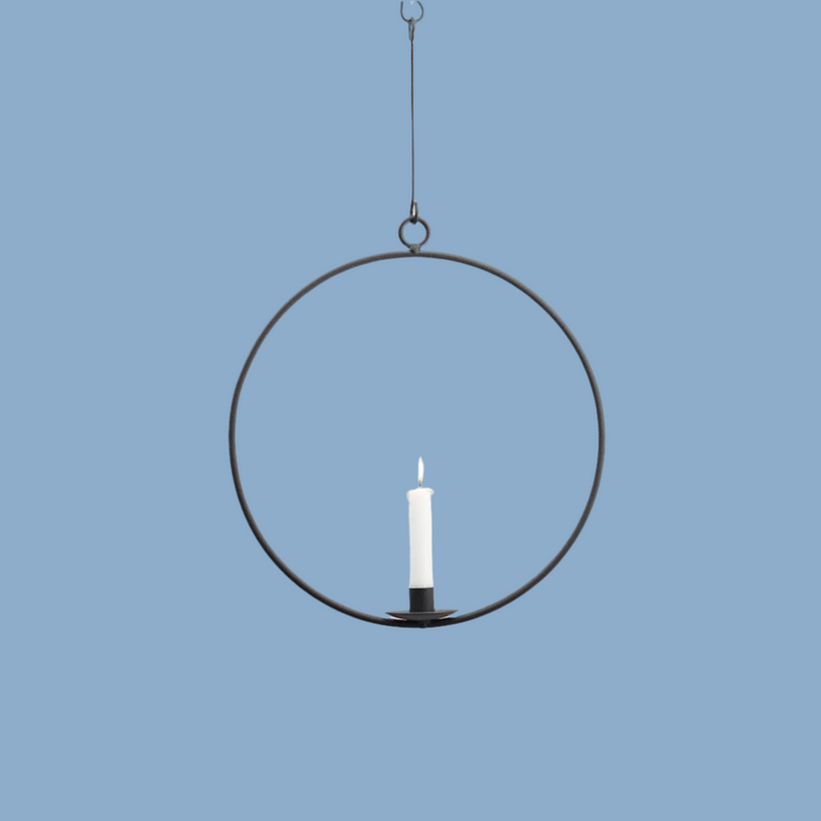 Kerzenring hängend für Stabkerzen vor mys-Tapete Spegels Mys