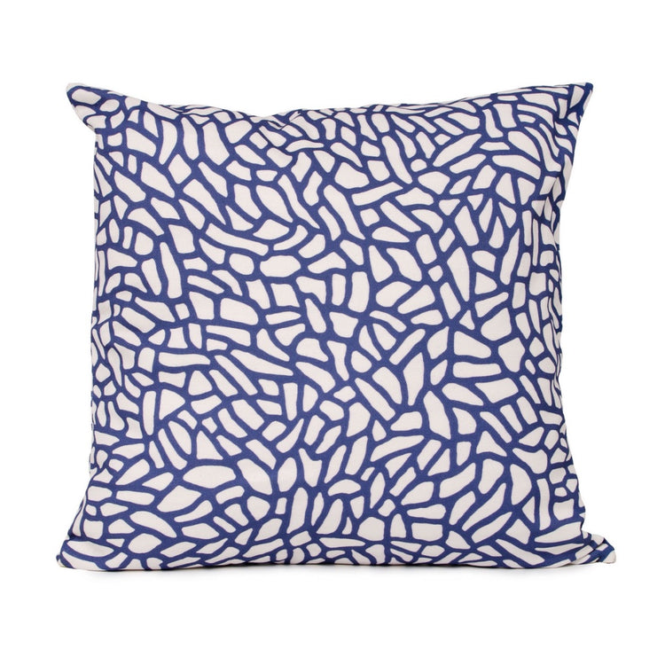 Kissen Delta aus Baumwolle in blau