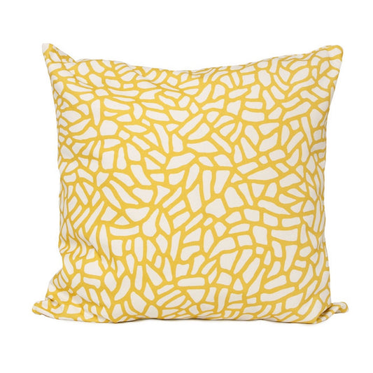 Kissen Delta aus Baumwolle in Gelb