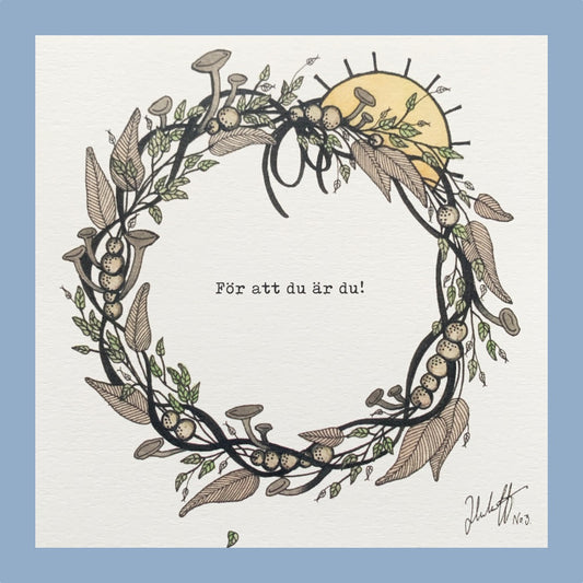 Klappkarte mit Motiv För att du är du von Nya Makeriet erhältlich bei MYS