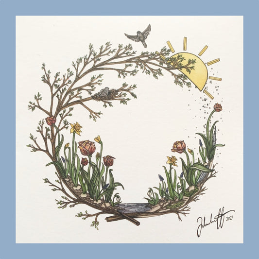 Klappkarte mit Motiv Frühling von Nya Makeriet erhältlich bei MYS