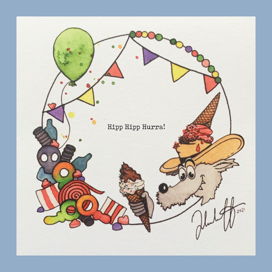 Klappkarte Motiv Hipp Hipp Hurra von Nya Makeriet erhältlich bei MYS