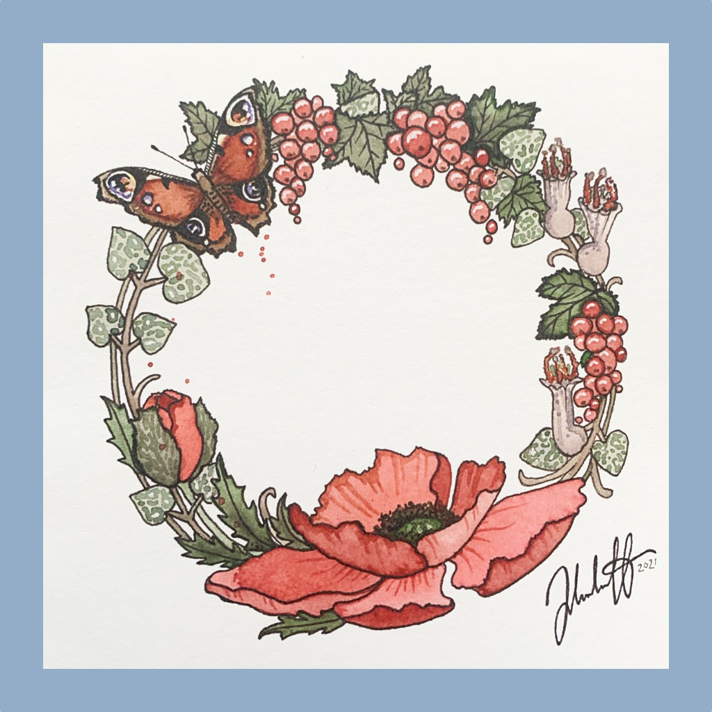 Klappkarte Motiv Mohn von Nya Makeriet erhältlich bei MYS