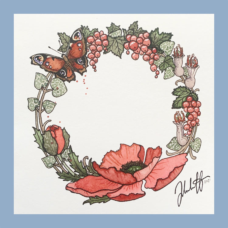 Klappkarte Motiv Mohn von Nya Makeriet erhältlich bei MYS