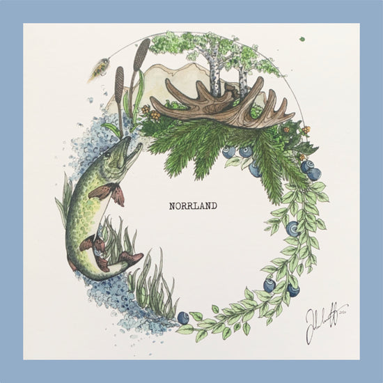 Klappkarte Motiv Norrland Hecht von Nya Makeriet erhältlich bei Mys