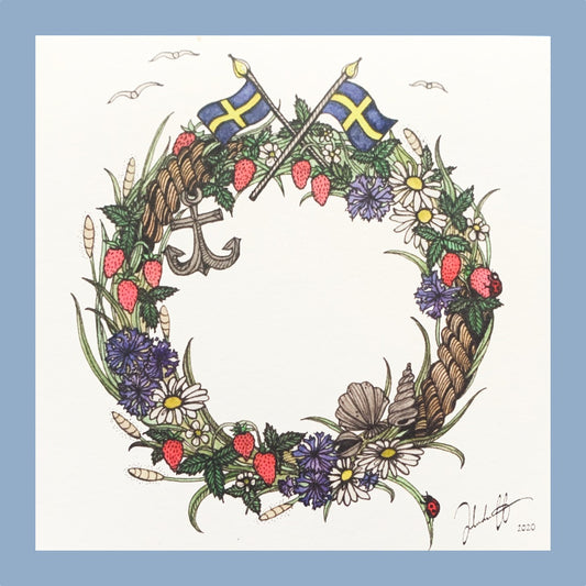 Klappkarte Motiv Schweden von Nya Makeriet erhältlich bei Mys