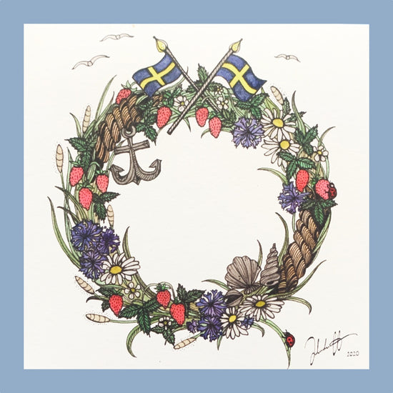 Klappkarte Motiv Schweden von Nya Makeriet erhältlich bei Mys