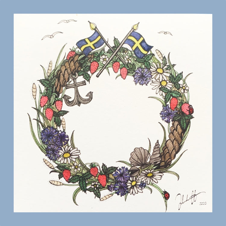 Klappkarte Motiv Schweden von Nya Makeriet erhältlich bei Mys