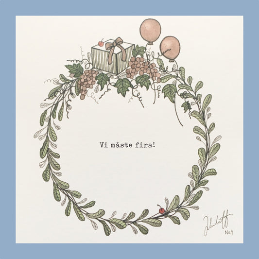 Klappkarte Motiv Vi måste fira von Nya Makeriet erhältlich bei MYS