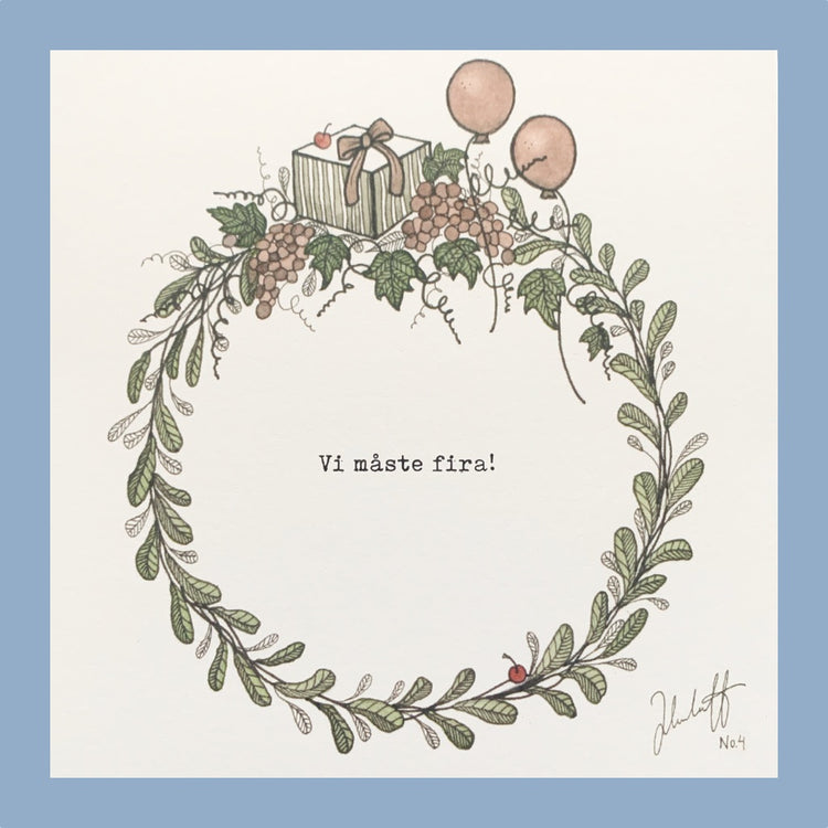 Klappkarte Motiv Vi måste fira von Nya Makeriet erhältlich bei MYS