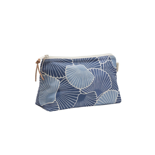 Kosmetiktasche Snäckor M blau aus nachhaltiger Bio Baumwolle